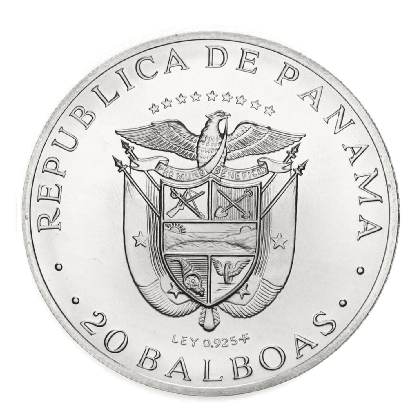 Silbermünze Panama 20 Balboas Simon Bolivar