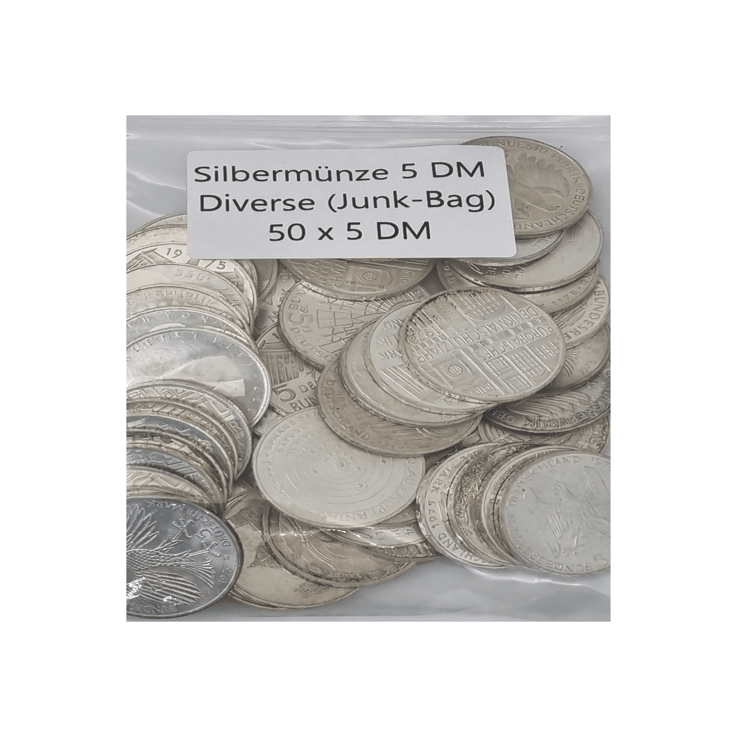 Silbermünze 5DM (Junk-Bag) 50 Stück