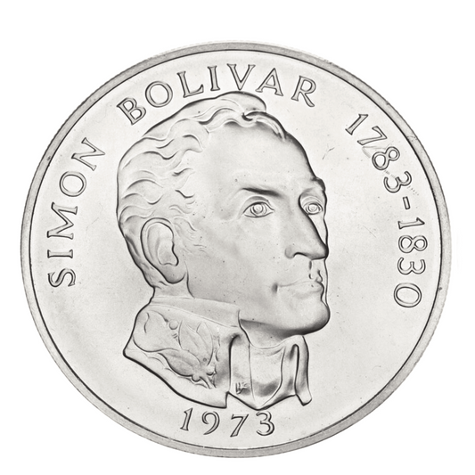 Silbermünze Panama 20 Balboas Simon Bolivar